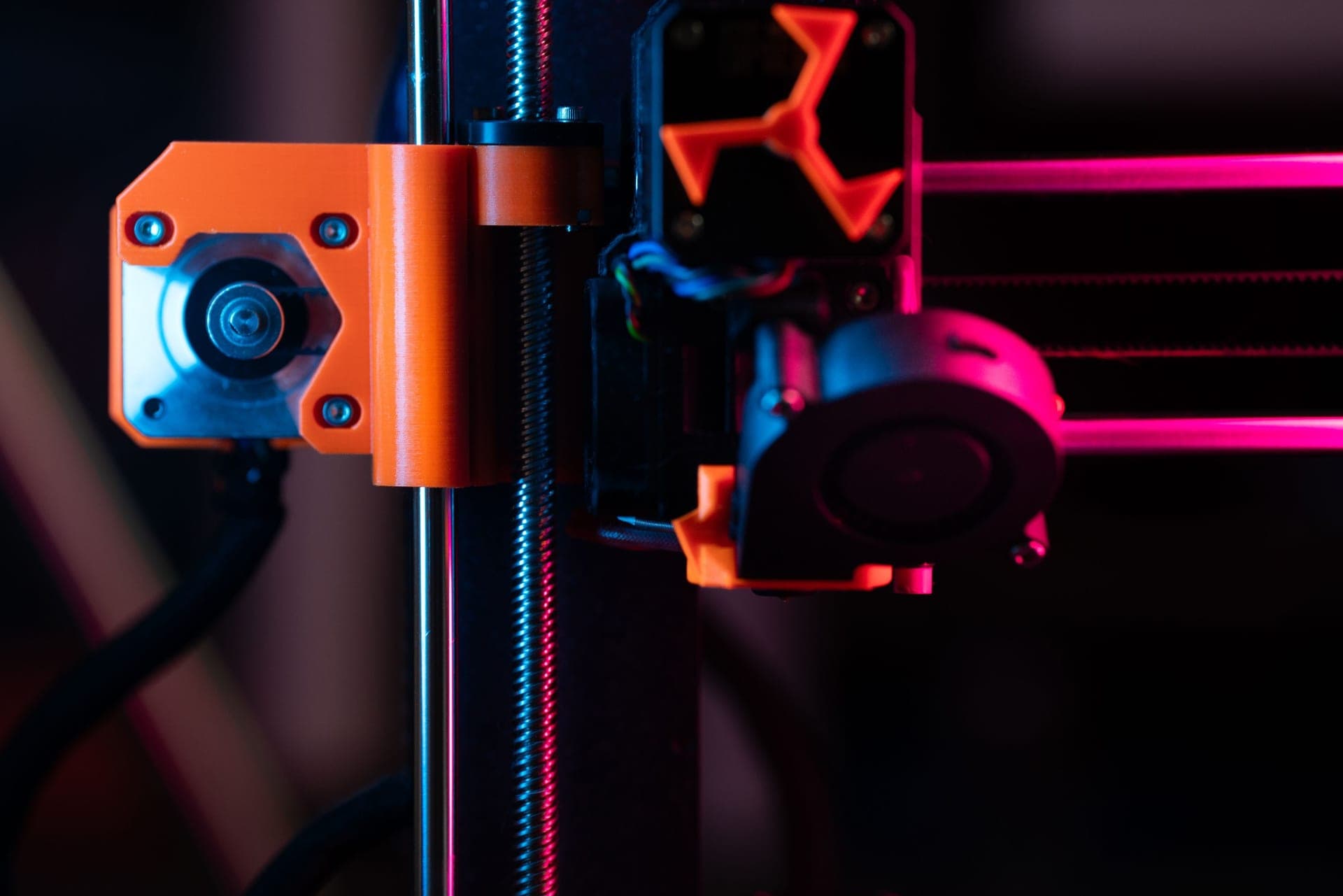 Printed test parts in several different filament materials